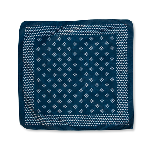M A R Y N Work Cotton Bandana in Indigo