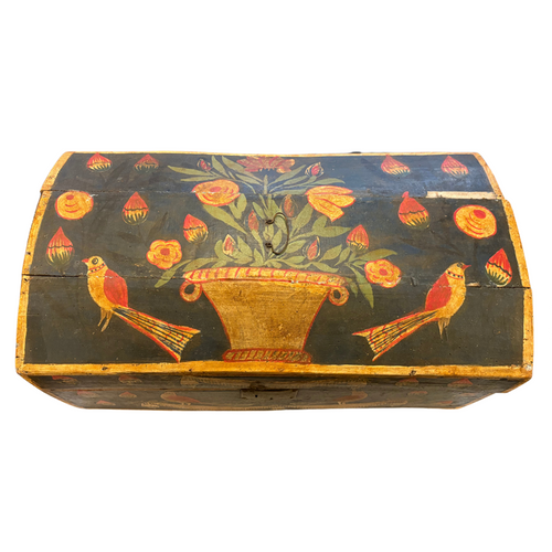18th-century French Painted Trunk