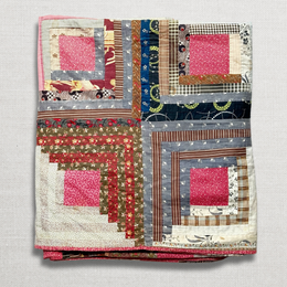 19th-century American Hand-Stitched Quilt #4