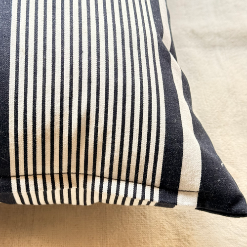 Custom 19th-century French Ticking Pillow (#3-02)