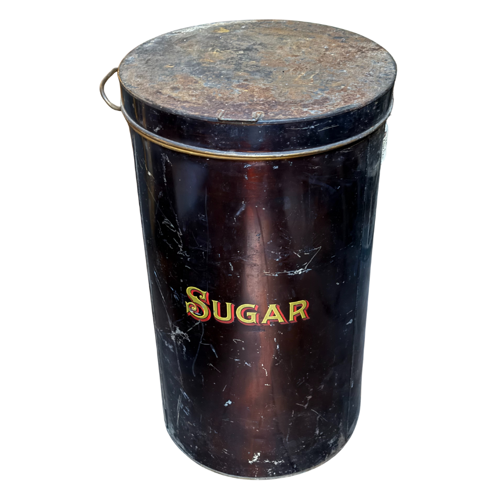 19th-century American Sugar Tin Container