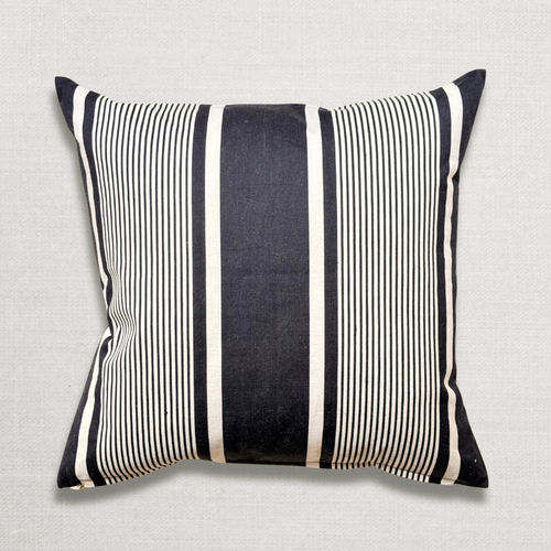 Custom 19th-century French Ticking Pillow (#3-02)