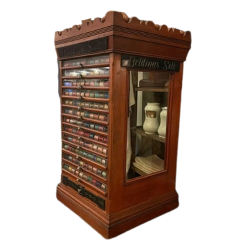 Early 20th-century Belding’s Silk Spool Thread Display Cabinet