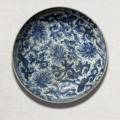 Late 17th-century Kangxi Period Porcelain Shipwreck Plate (#3)