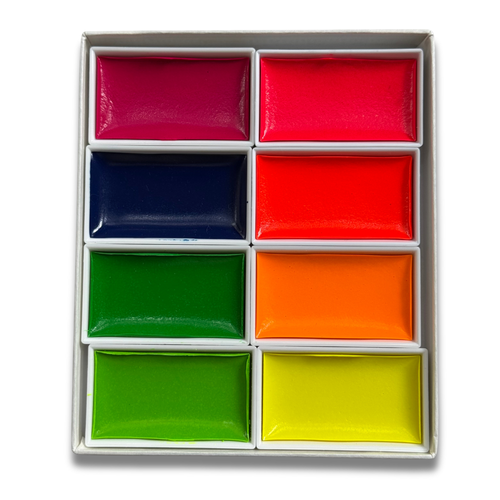 Fluorescent Retro Japanese Gansai Watercolor Set
