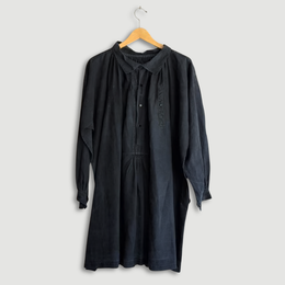 19th-century French Indigo Smock (#S-03)