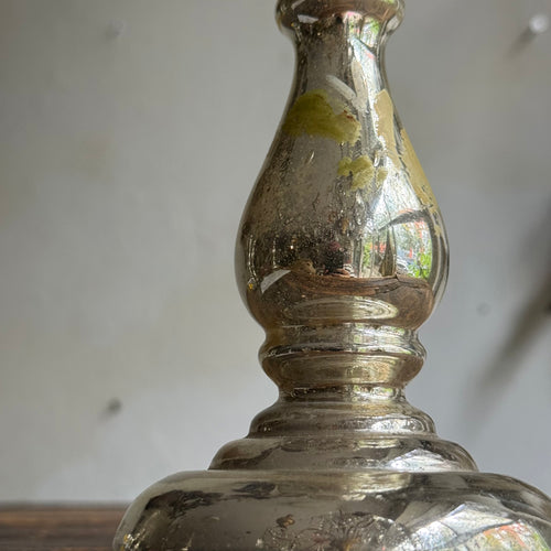19th-century Mercury Glass Candle Holder (#10-3)