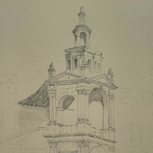 19th-century French Pencil Drawing by Alphonse Baril (#80)
