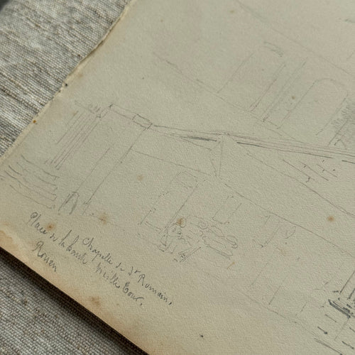 19th-century French Pencil Drawing by Alphonse Baril (#80)