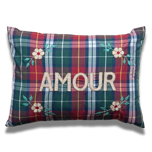 "Amour" Embroidered Cushion (CS-811)