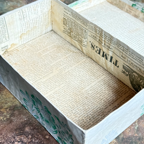 19th-century Handmade Paper Box