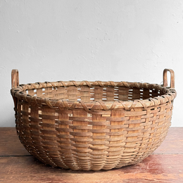 19th-century American Hand-Woven Splint Basket