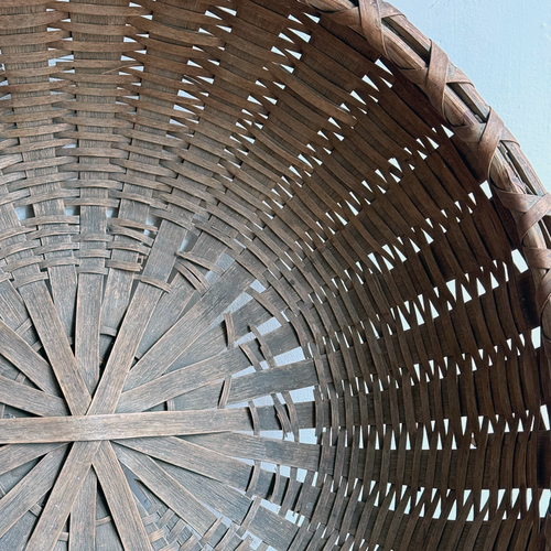 19th-century American Hand-Woven Splint Basket