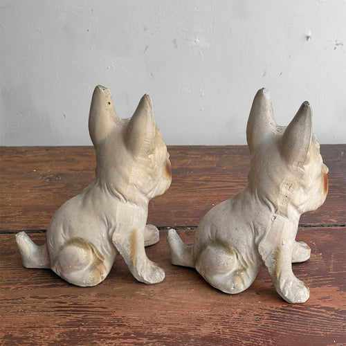 Vintage Pair of Chalkware Scottish Terrier Figurines