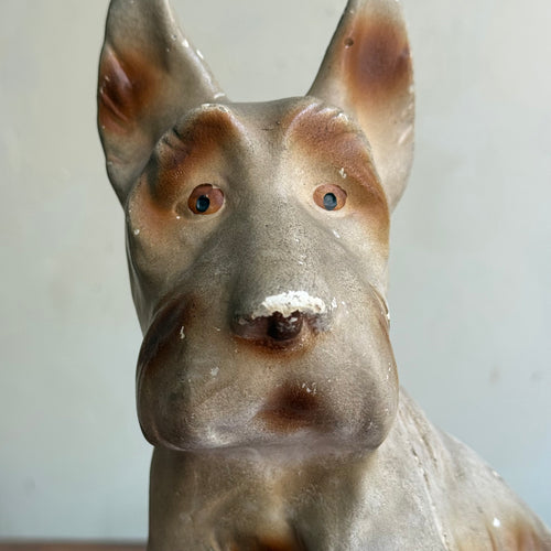 Vintage Pair of Chalkware Scottish Terrier Figurines