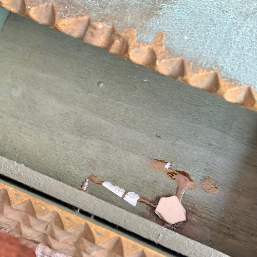 Early 20th-century Blue Painted Tramp Art Chest