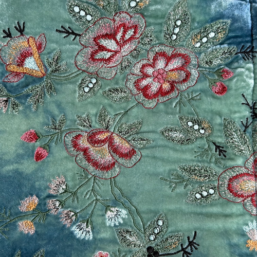 John Derian Custom Poppins Bag in Shaded Lagoon