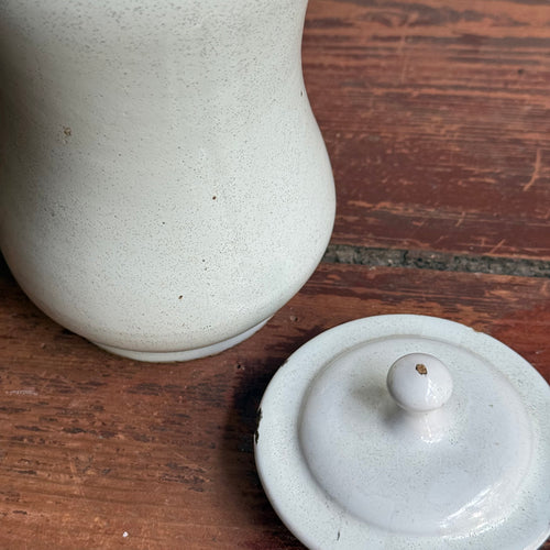 18th-century French Faience Apothecary Jar with Lid