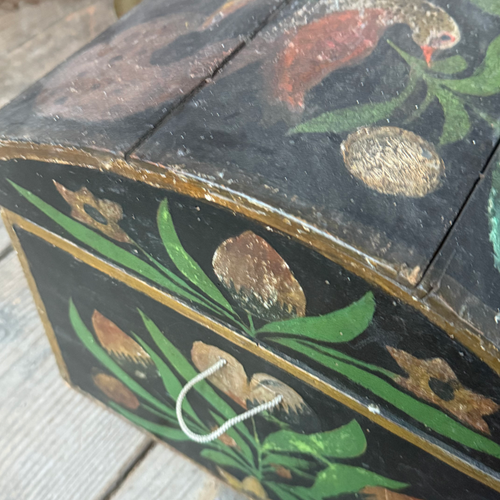 18th-century French Painted Trunk