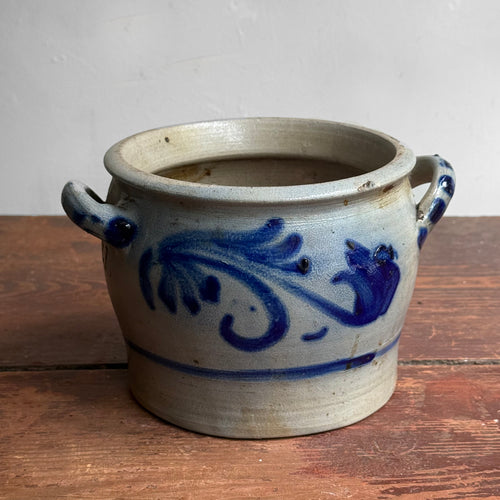 19th-century Salt-Glazed Stoneware German Crock (#3)