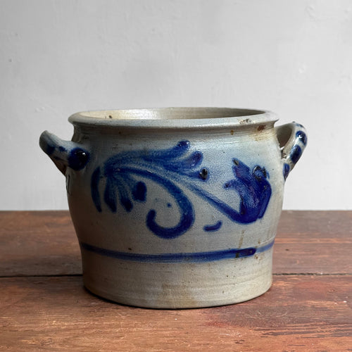 19th-century Salt-Glazed Stoneware German Crock (#3)