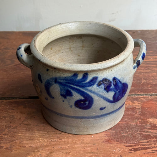 19th-century Salt-Glazed Stoneware German Crock (#3)