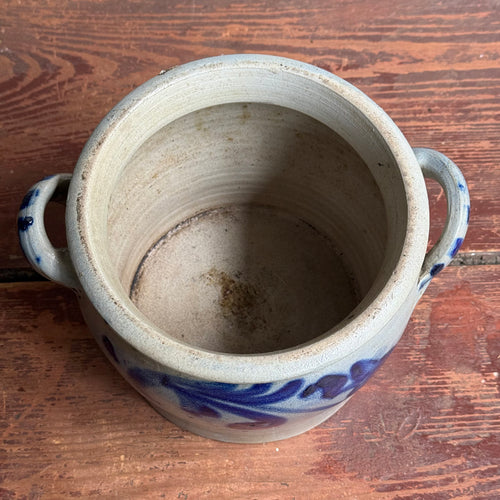 19th-century Salt-Glazed Stoneware German Crock (#3)