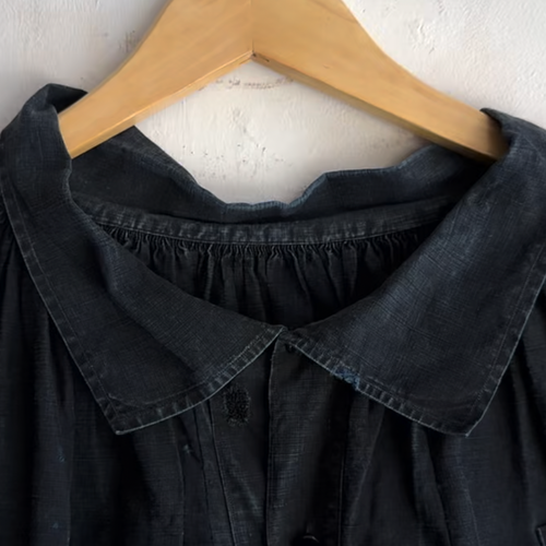 19th-century French Indigo Smock (#S-03)