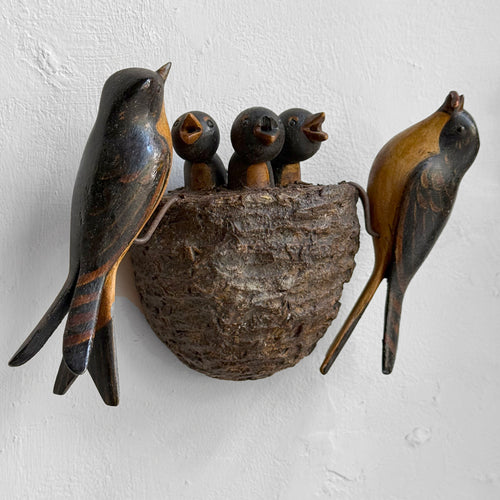 Mid 20th-century Black Forest Carved Bird's Nest (BF-603)