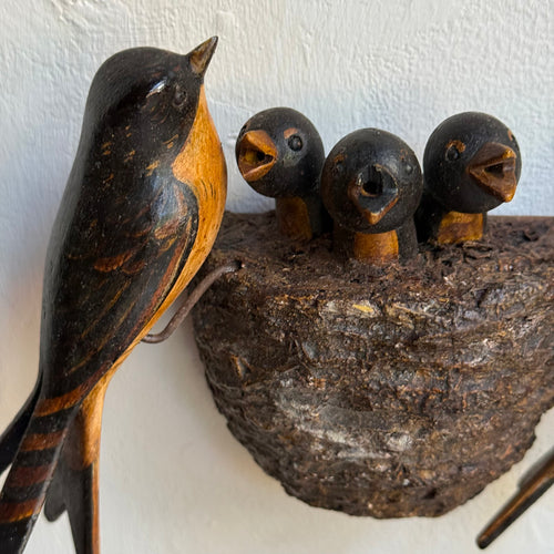 Mid 20th-century Black Forest Carved Bird's Nest (BF-603)