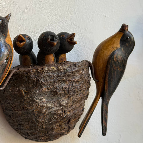 Mid 20th-century Black Forest Carved Bird's Nest (BF-603)
