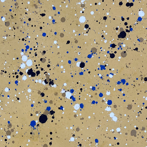 2'11" x 7'11" Black Point Mercantile Splatter Painted Canvas Mat #33