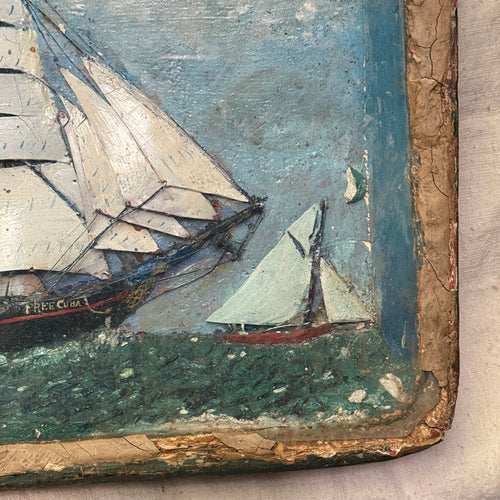 19th-century "Free Cuba" Ship Diorama