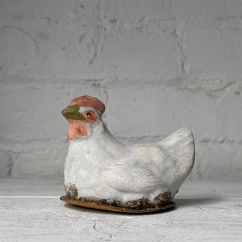 Vintage German Papier-Mâché Hen Candy Container (#3)