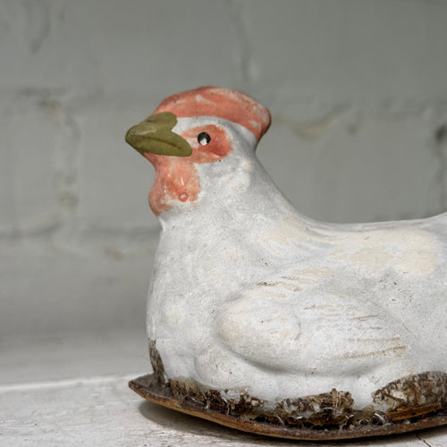 Vintage German Papier-Mâché Hen Candy Container (#3)
