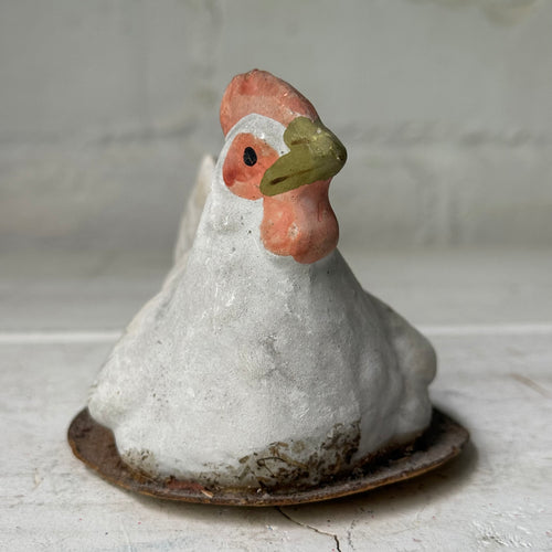 Vintage German Papier-Mâché Hen Candy Container (#3)