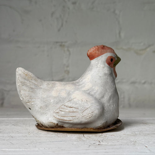 Vintage German Papier-Mâché Hen Candy Container (#3)