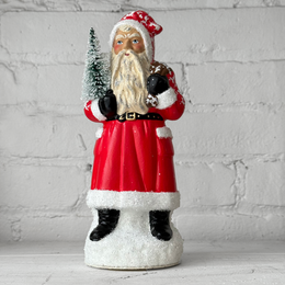 Papier-Mâché Snow Covered Santa