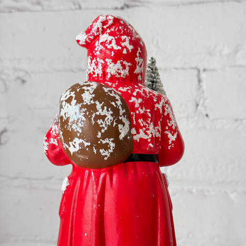 Papier-Mâché Snow Covered Santa