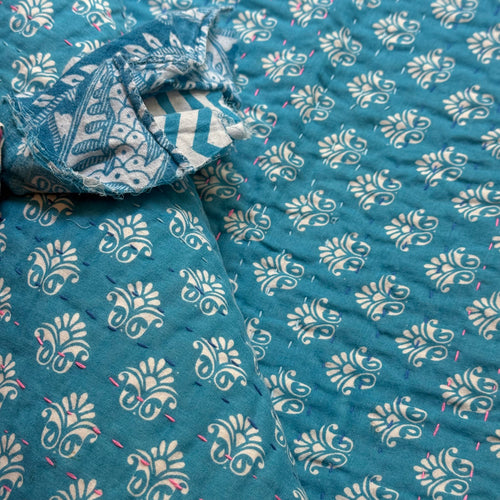 Vintage Sari Double Bedcover (#7-03)