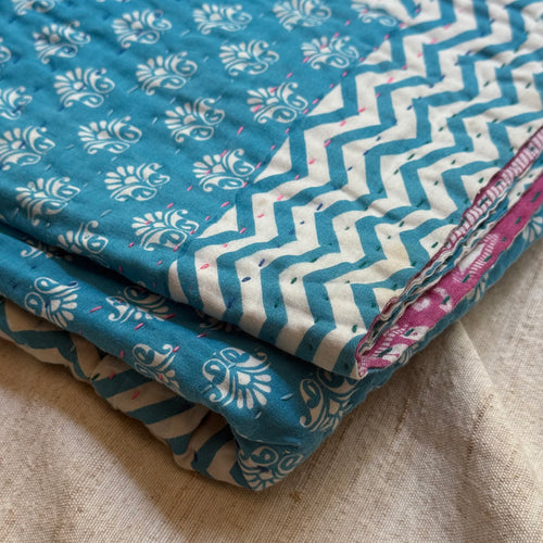 Vintage Sari Double Bedcover (#7-03)