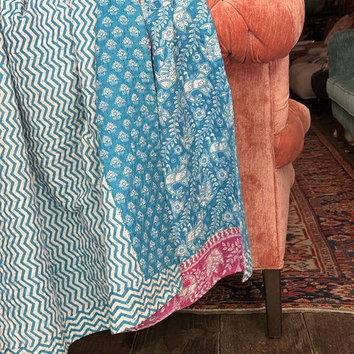 Vintage Sari Double Bedcover (#7-03)