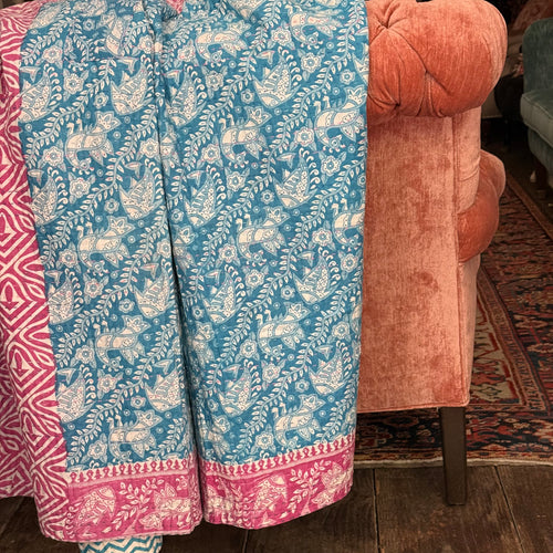 Vintage Sari Double Bedcover (#7-03)