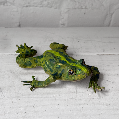 Papier-Mâché Painted Frog #3
