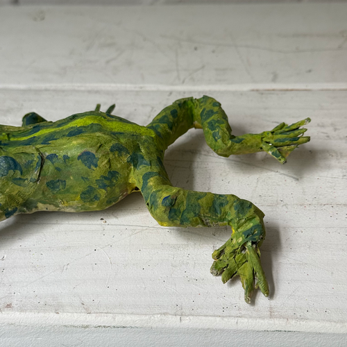 Papier-Mâché Painted Frog #3