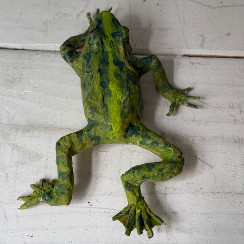 Papier-Mâché Painted Frog #3