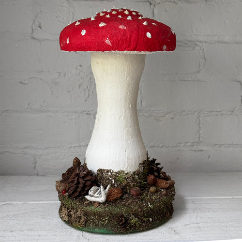 Handmade Wooden Mushroom Creation (#3) by Crystal Stone