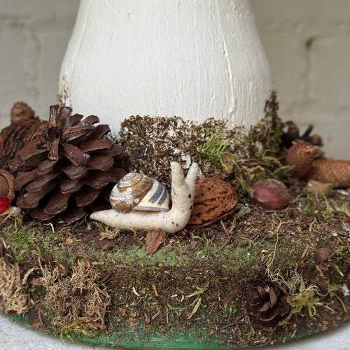 Handmade Wooden Mushroom Creation (#3) by Crystal Stone