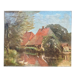 Evert Rabbers Early 20th-century Landscape Painting (ER2403)