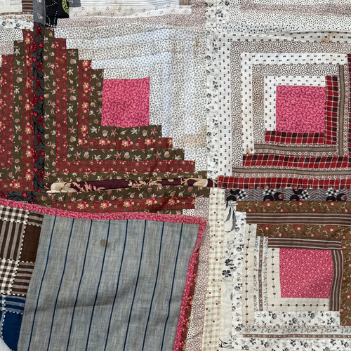 19th-century American Hand-Stitched Quilt #4